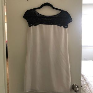 White and gray dress